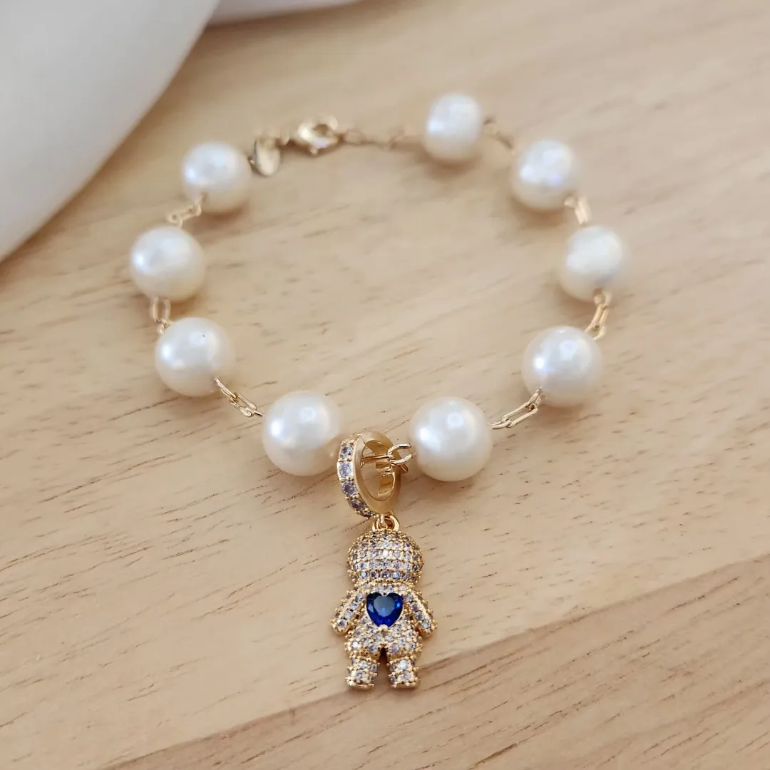 PULSEIRA PÉROLAS PINGENTE MENINO