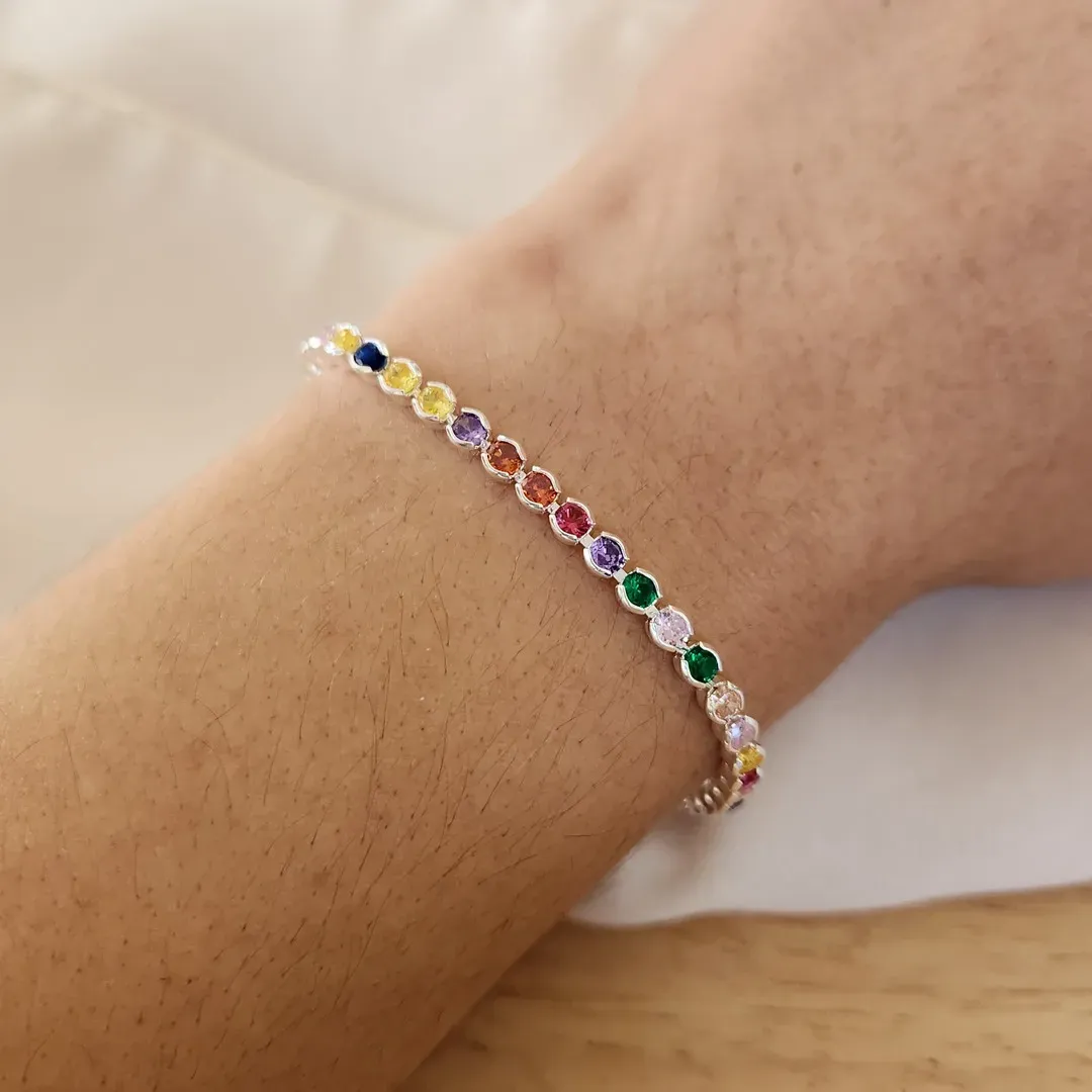 PULEIRAS ZIRCÔNIAS COLORIDAS CRAVAÇÃO INGLESA 3MM
