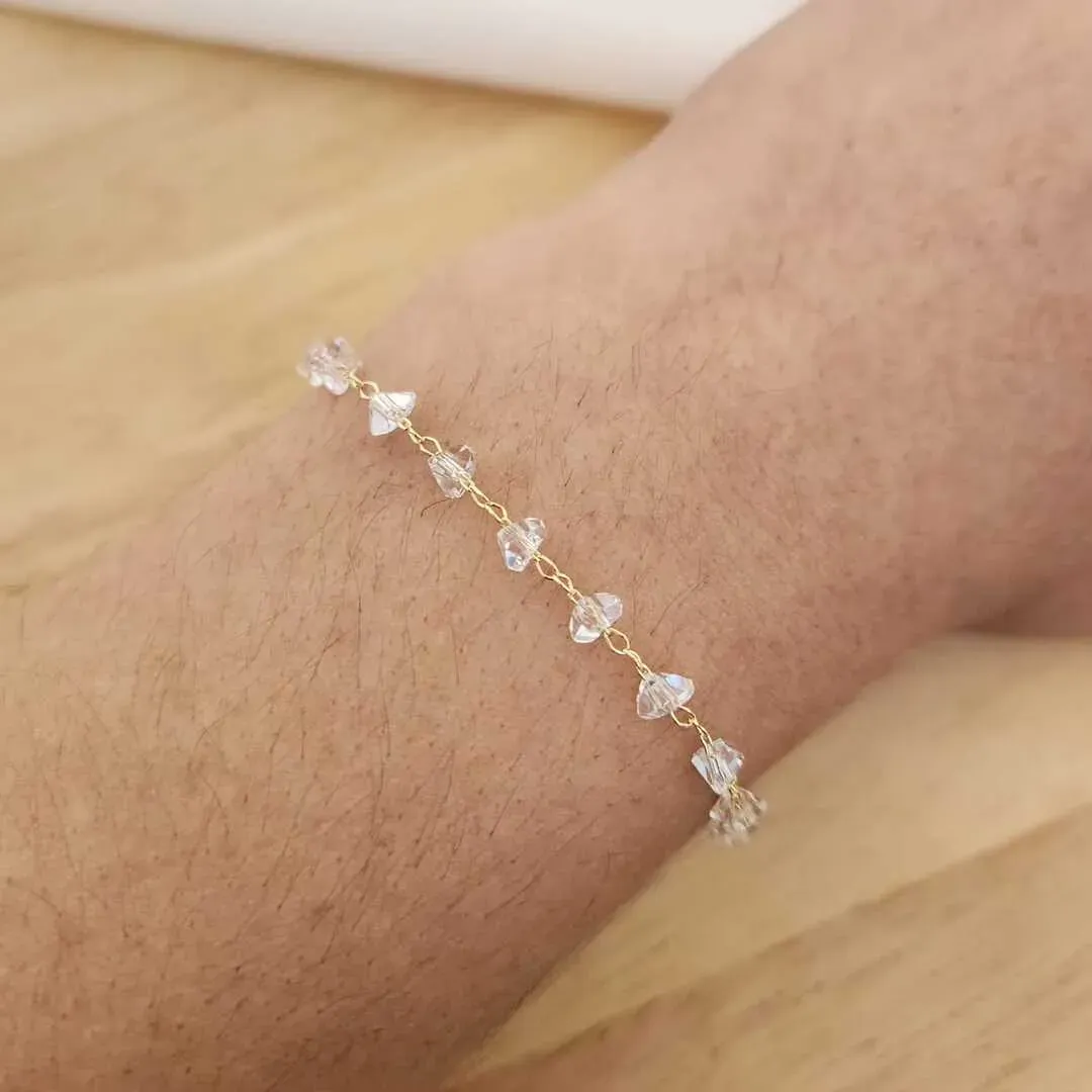 PULSEIRA CRISTAIS DE VIDRO 18CM
