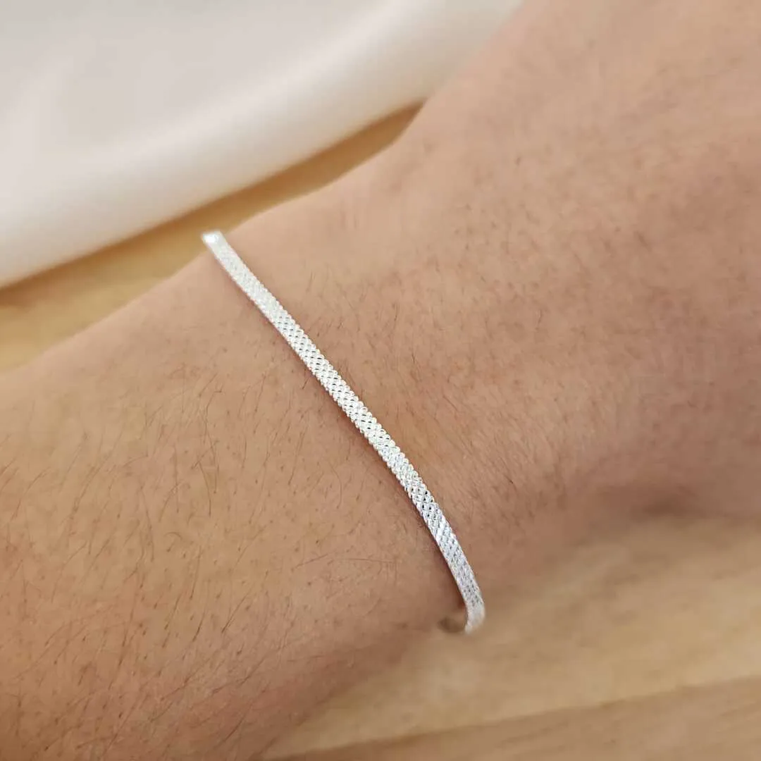 PULSEIRA FITA LAMINADA DIAMANTADA 18CM