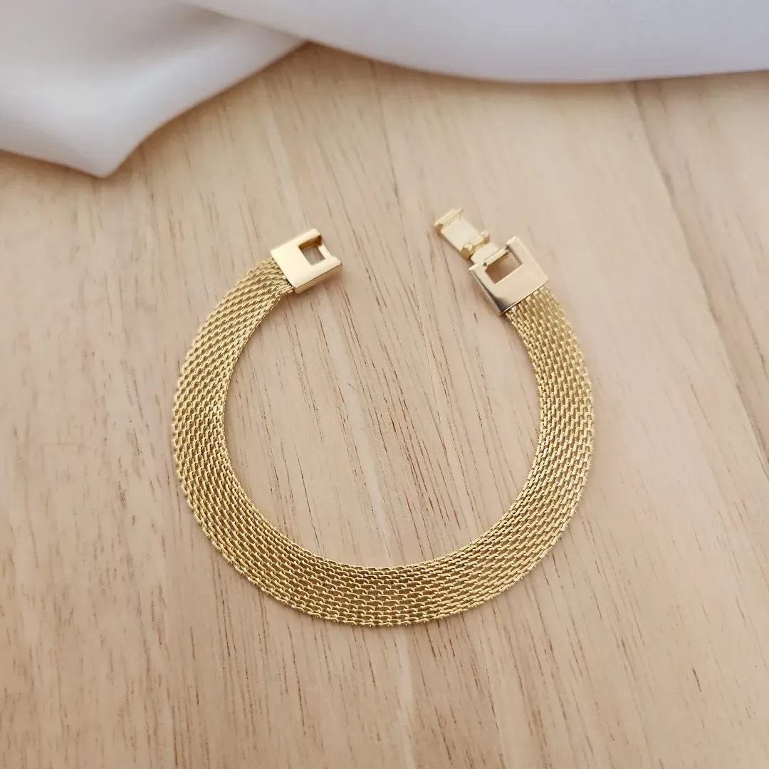 PULSEIRA MALHA FECHO RELÓGIO