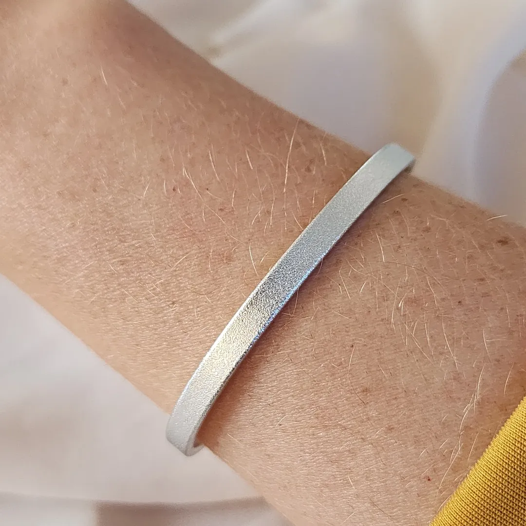 BRACELETE PRATA ABERTO FOSCO
