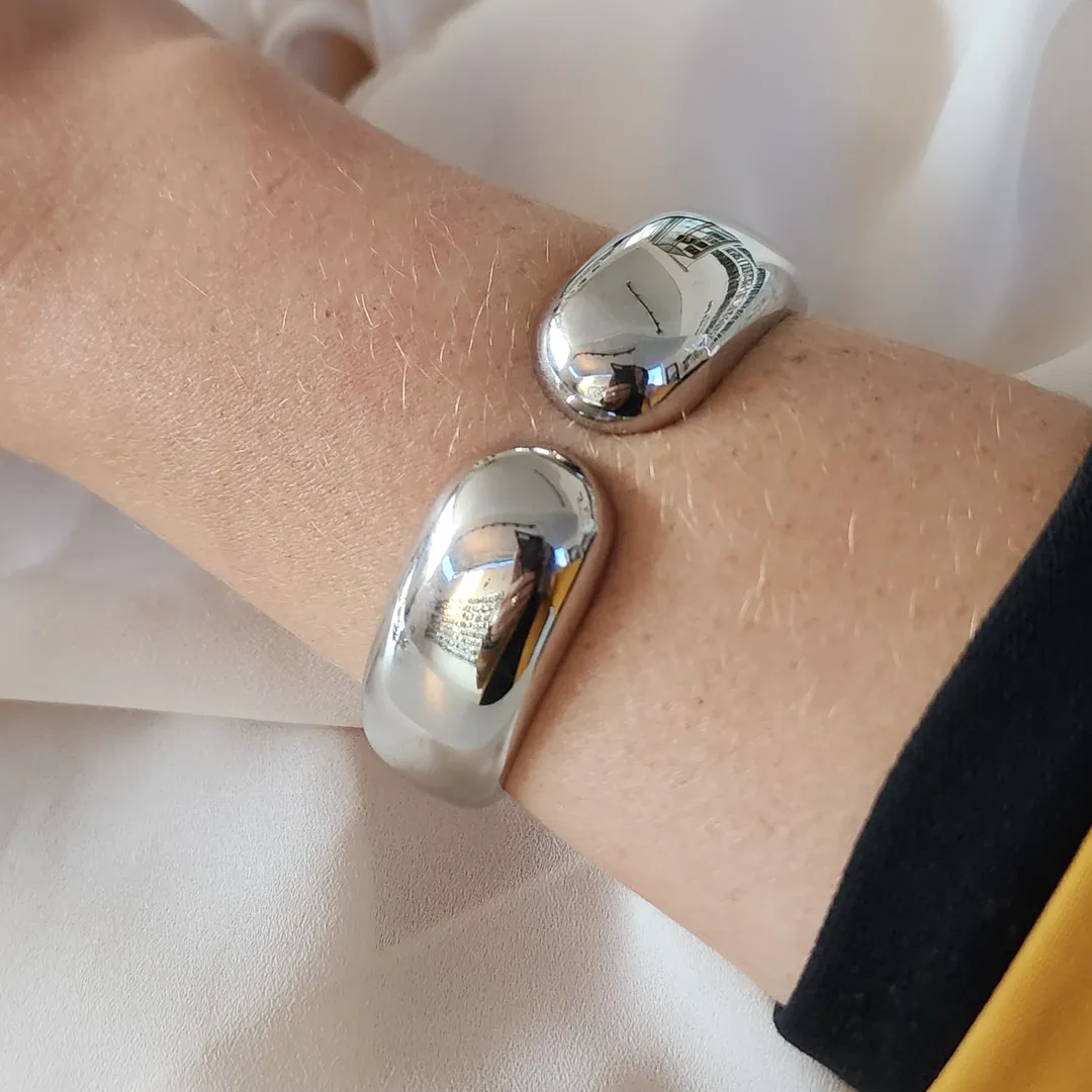 BRACELETE PRATA AJUSTÁVEL DUAS GOTAS