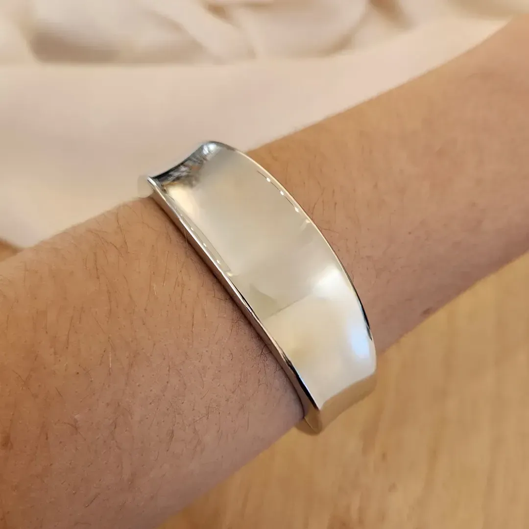 BRACELETE RÓDIO BRANCO GROSSO