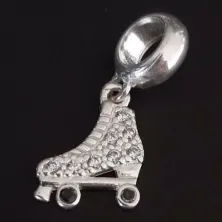 BERLOQUE PRATA 925 PATINS CRAVEJADO COM MICROZIRCÔNIAS CRISTAL