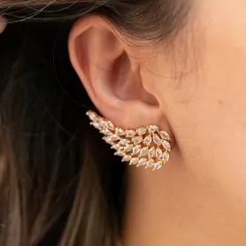 BRINCO EAR CUFF NAVETES CRISTAL