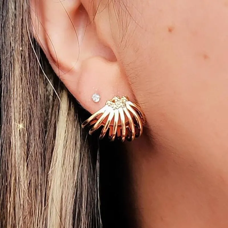 BRINCO EAR JACKET ZIRCÔNIAS CRISTAL