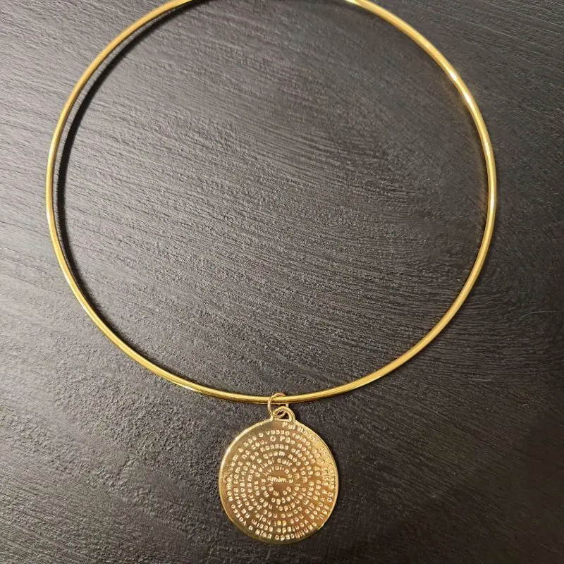 COLAR GARGANTILHA PINGENTE MEDALHA PAI NOSSO