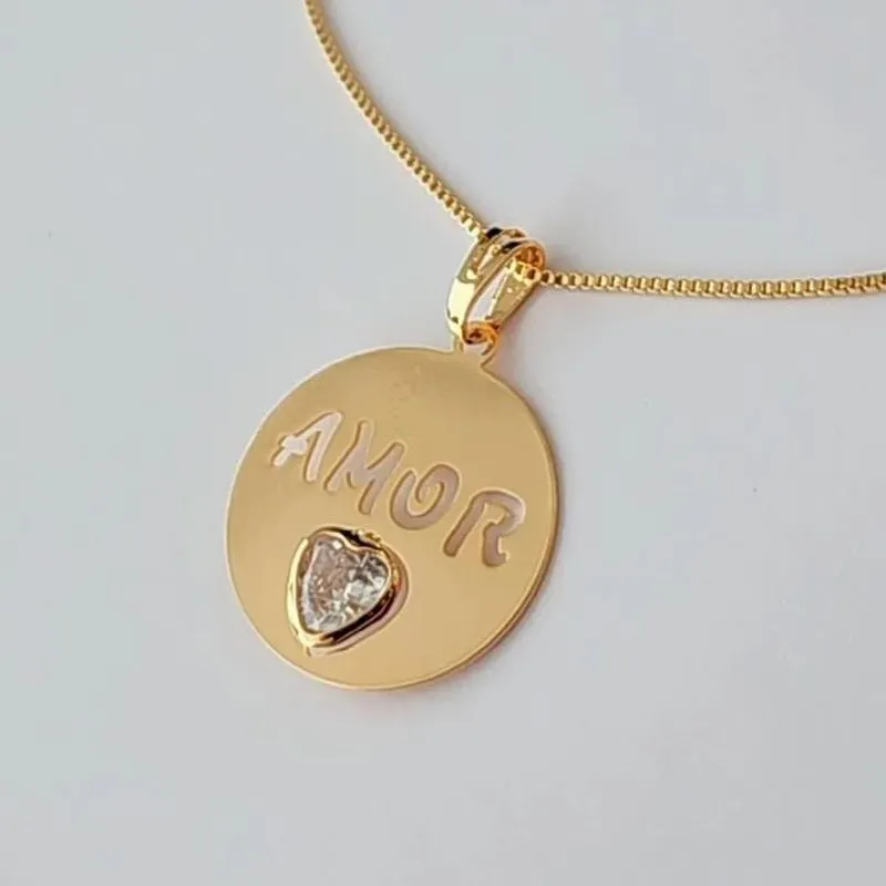 COLAR VENEZIANA AMOR CORAÇÃO