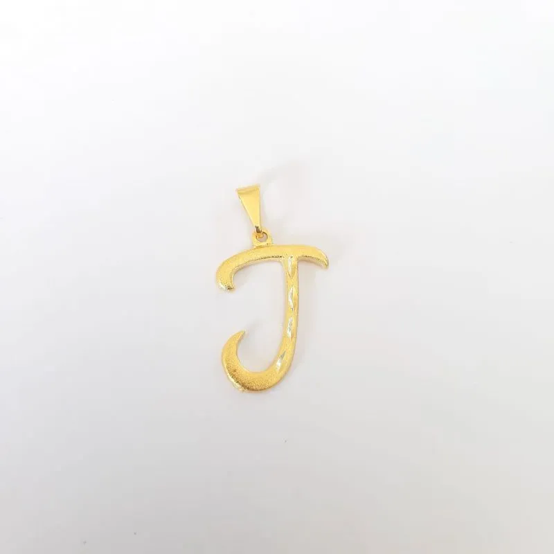 PINGENTE DOURADO LETRA T