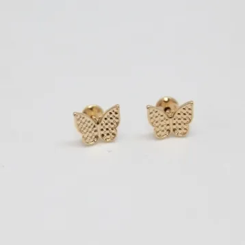 BRINCO DOURADO BORBOLETA TRABALHADA TARAXA BABY