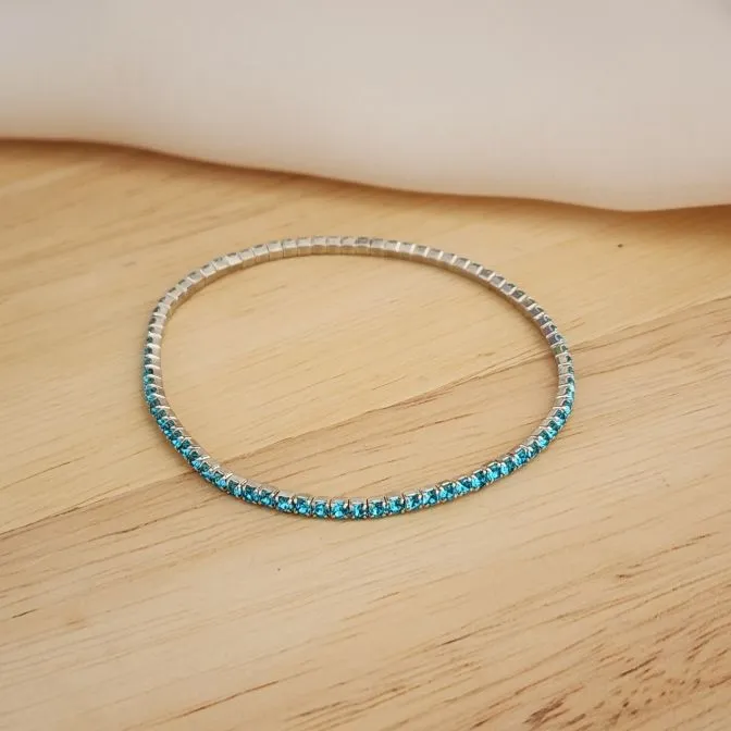 PULSEIRAS ZIRCÔNIAS AZUL CLARO