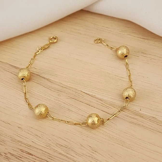 PULSEIRA  BOLAS FOSCAS 18CM