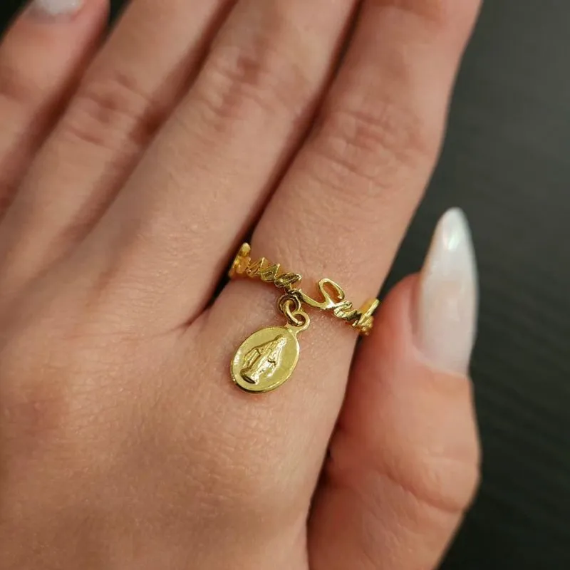 ANEL DOURADO NOSSA SENHORA DAS GRAÇAS
