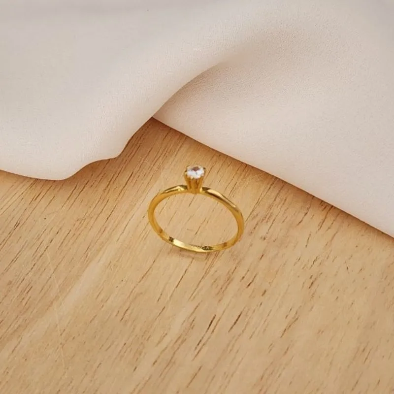 ANEL DOURADO SOLITÁRIO