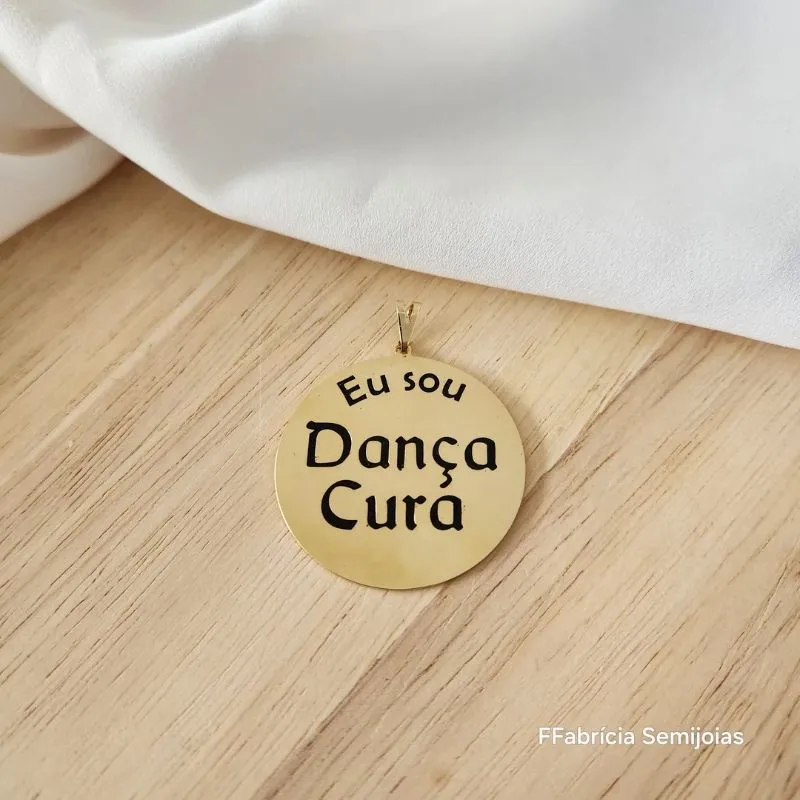 PINGENTE MANDALA EU SOU DANÇA CURA G- 4CM