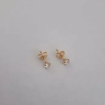 BRINCO DOURADO PONTO DE LUZ CRISTAL