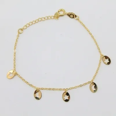 PULSEIRA DOURADA PINGENTE LUA E ESTRELA